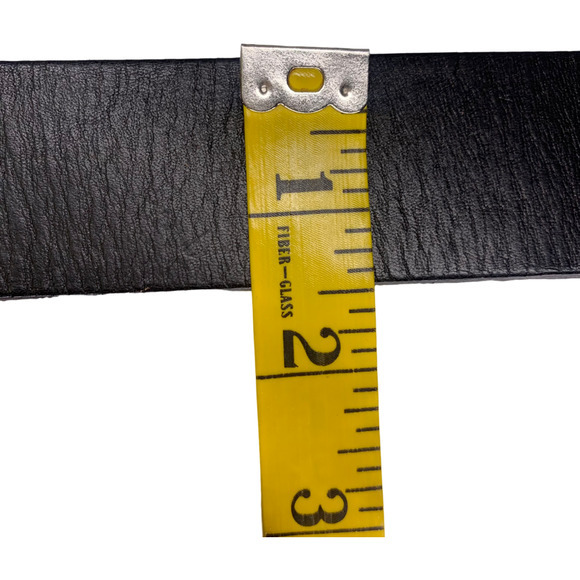 Dark Brown Genuine Leather Beaded Medallion Buckle Leather‎ Belt - Picture 9 of 9